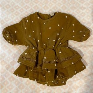 Quincy Mae Polka-Dot Dress